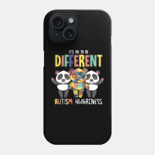 It's OK To Be Different Autism Awareness Panda Phone Case