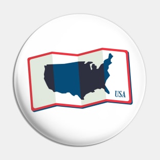 independence day USA map Pin