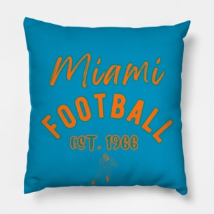 Miami Football Vintage Style Pillow