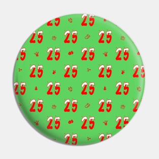 Christmas 25 Green Pin