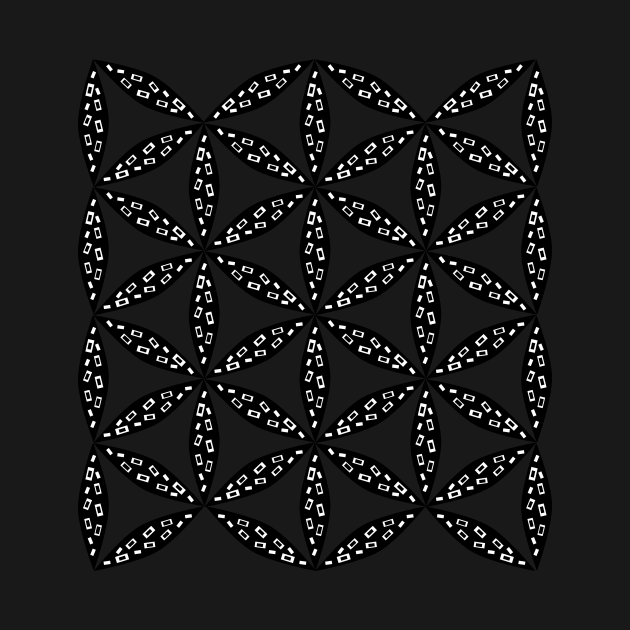 Floral pattern in black and white by cocodes