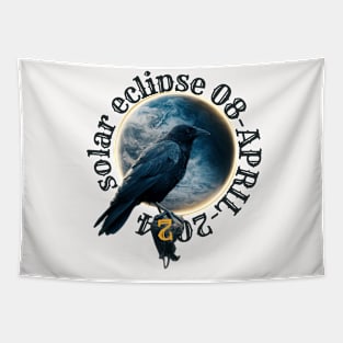 the crow solar eclipse Tapestry