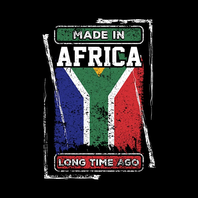 Africa Flag Born Distressed Novelty Gift by ChicagoBoho