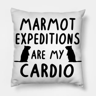 Marmot mountains dolomites cardio saying alps Pillow