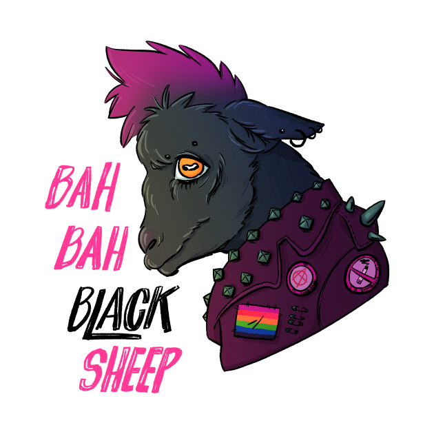 Disover Bah Bah Black Sheep (Full Color) - Black Sheep - T-Shirt