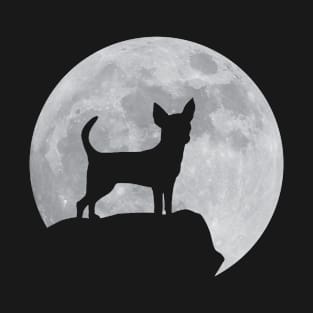 Moon And Dog Silhouette - Chihuahua T-Shirt