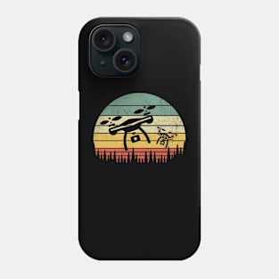 Flying Drone - vintage retro sunset Phone Case