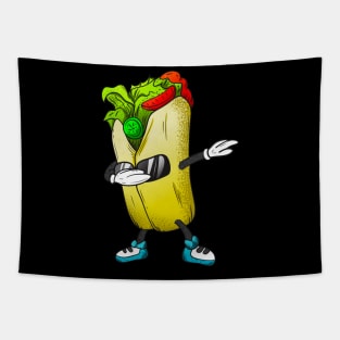 Dabbing Burrito Funny Mexican Food Tapestry