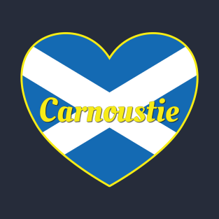 Carnoustie Scotland UK Scotland Flag Heart T-Shirt