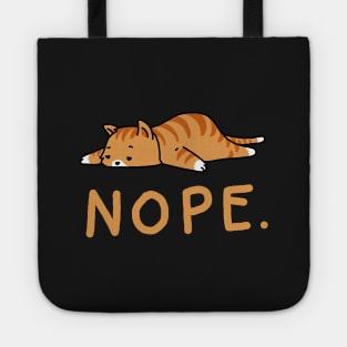 Nope Not Today Shirt Funny Lazy Cat Shirt Cat Lover Tote