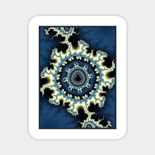 Blue Mandelbrot Fractal Magnet