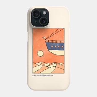 Lost in the desert dream surrealist painting Phone Case