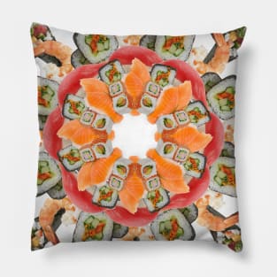 sushi set mandala Pillow