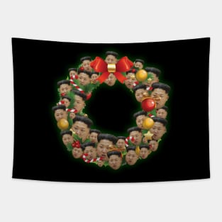 Kim Jong-un Multiface Christmas Wreath Tapestry