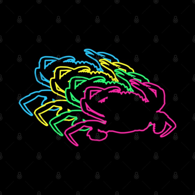 Crab 80s Neon by Nerd_art