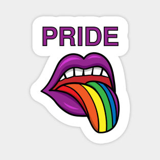 Pride LGBT Rainbow Lips Design Magnet