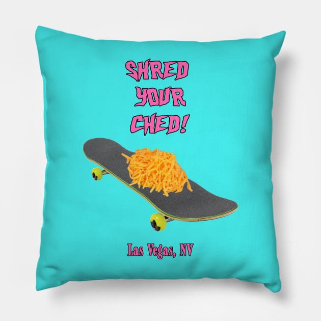 shredyourched-PINK! Pillow by gasmacaroni