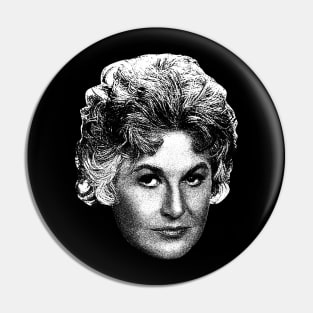 White Bea Arthur Vintage Pin