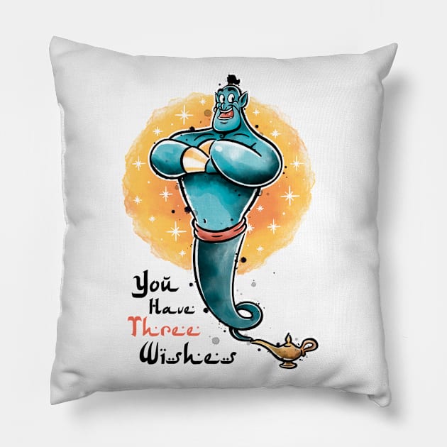 Three wishes Pillow by paulagarcia