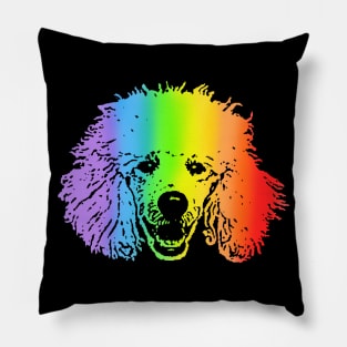 Rainbow Poodle Pillow