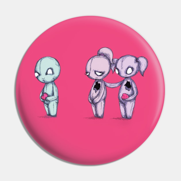 BFF Plushies Pin by LVBart