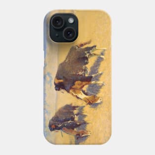 Indians Simulating Buffalo by Frederic Remington Phone Case