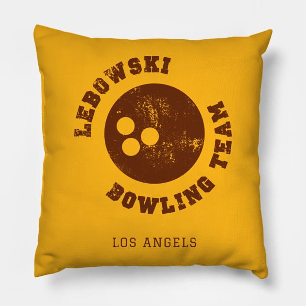 Lebowski Bowling Team Pillow by Rabeldesama