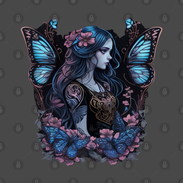princess gothic  butterfly by Dandeliontattoo