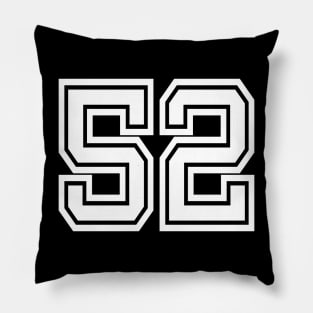 Number 52 for a sports team, group, or community T-Shirt Pillow