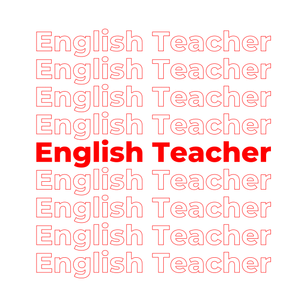 English Teacher - repeating red text by PerlerTricks