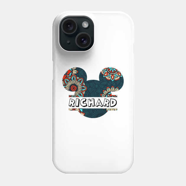 Richard Name With Seamless Pattern Phone Case by Maddalena's