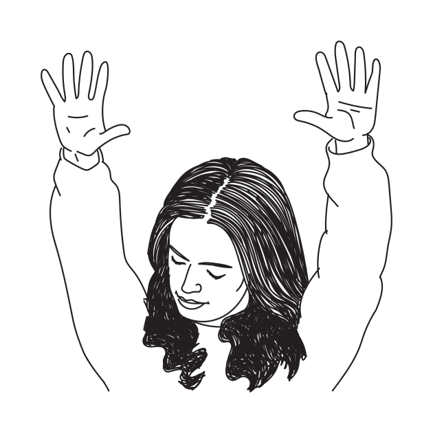 Girl with Hands Up Meme by Meme Gifts