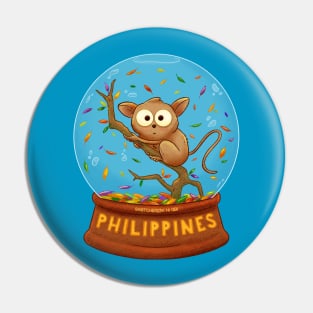 Tarsier “Leaf” (Snow) Globe Pin