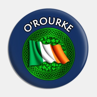 Irish Flag Shamrock Celtic Knot - O'Rourke Pin