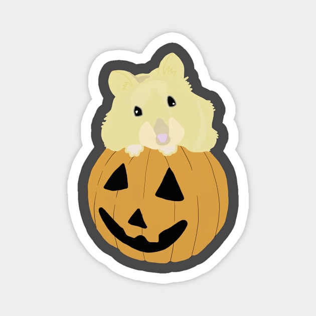 Hamster in a Pumpkin Magnet by kiramrob