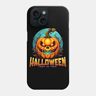 happy halloween,trick or treat pumpkin design Phone Case