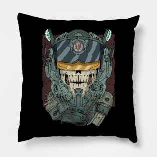 Sci-fi skull with Israeli flag. Pillow