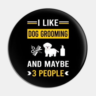 3 People Dog Grooming Groomer Pin