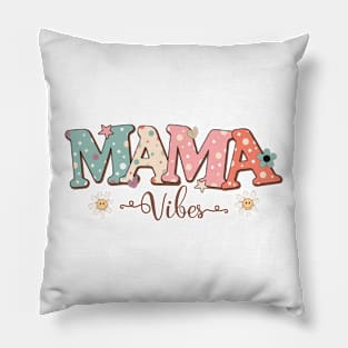 Mama Vibes Floral Pillow