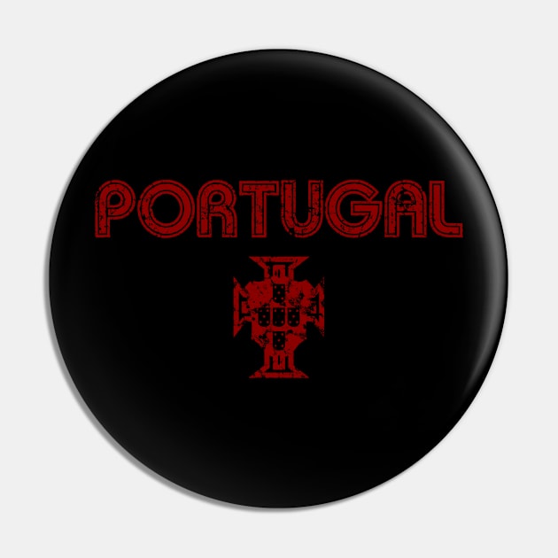 Portugal Distressed (Red) Pin by paulponte