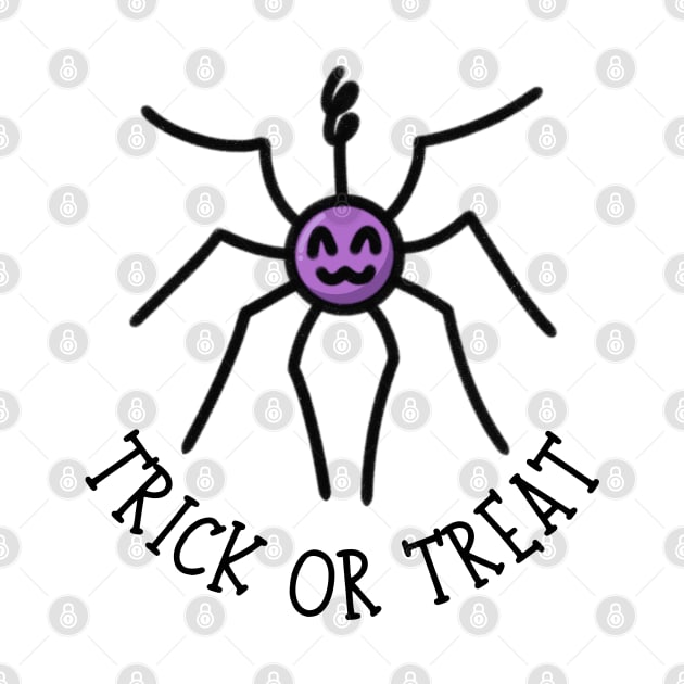 Trick or Treat Spider Halloween by Art by Biyan