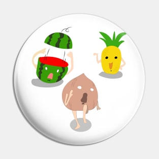 funny  Fruits cool and cute Pin