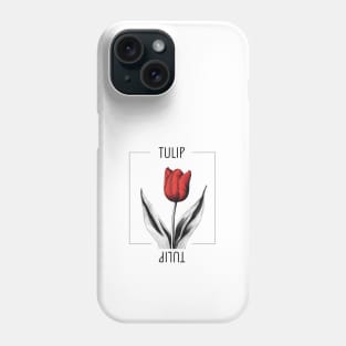 Red Tulip - minimal design Phone Case