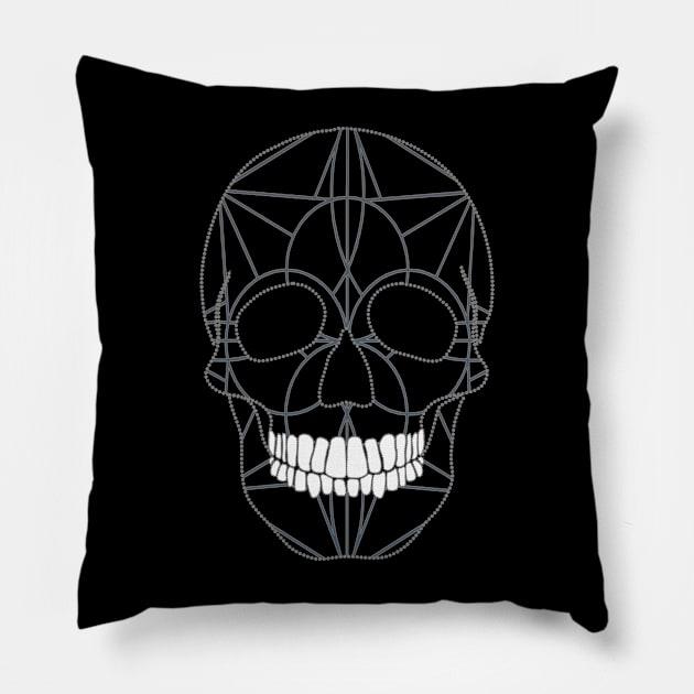 Skull and Mandala Pillow by Nuletto