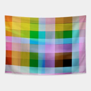 Magical Gradience Plaid Tapestry