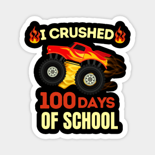 100 Days School Monster Truck Car Boys Magnet