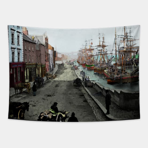 North Quay, Drogheda, Ireland Tapestry by DeaglanStudio