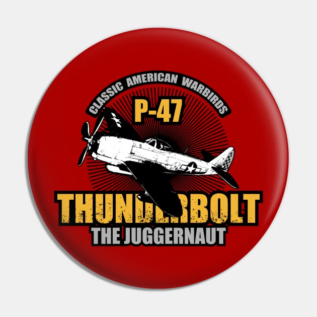P-47 Thunderbolt Patch Pin by Tailgunnerstudios