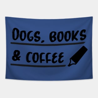 Dogs, Books & Coffee Tapestry