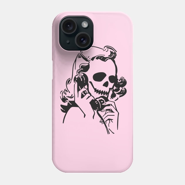 Hanging On The Telephone Phone Case by The_Black_Dog